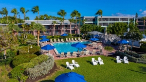 Pool view of the top rated Sanibel Island Hotel