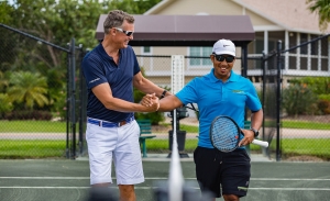 People playing tennis at the Dunes of Sanibel