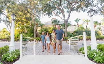 Sanibel Island Hotels being enjoyed by a family of four