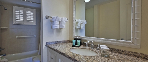 Sanibel Inn bathroom mirror