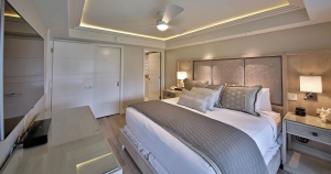 Interior view of a bedroom at Sanibel Inn, a hotel on Sanibel Island