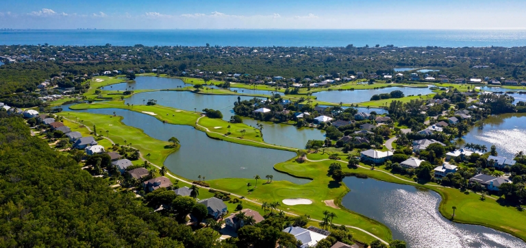 Aerial views of the Dunes of Sanibel